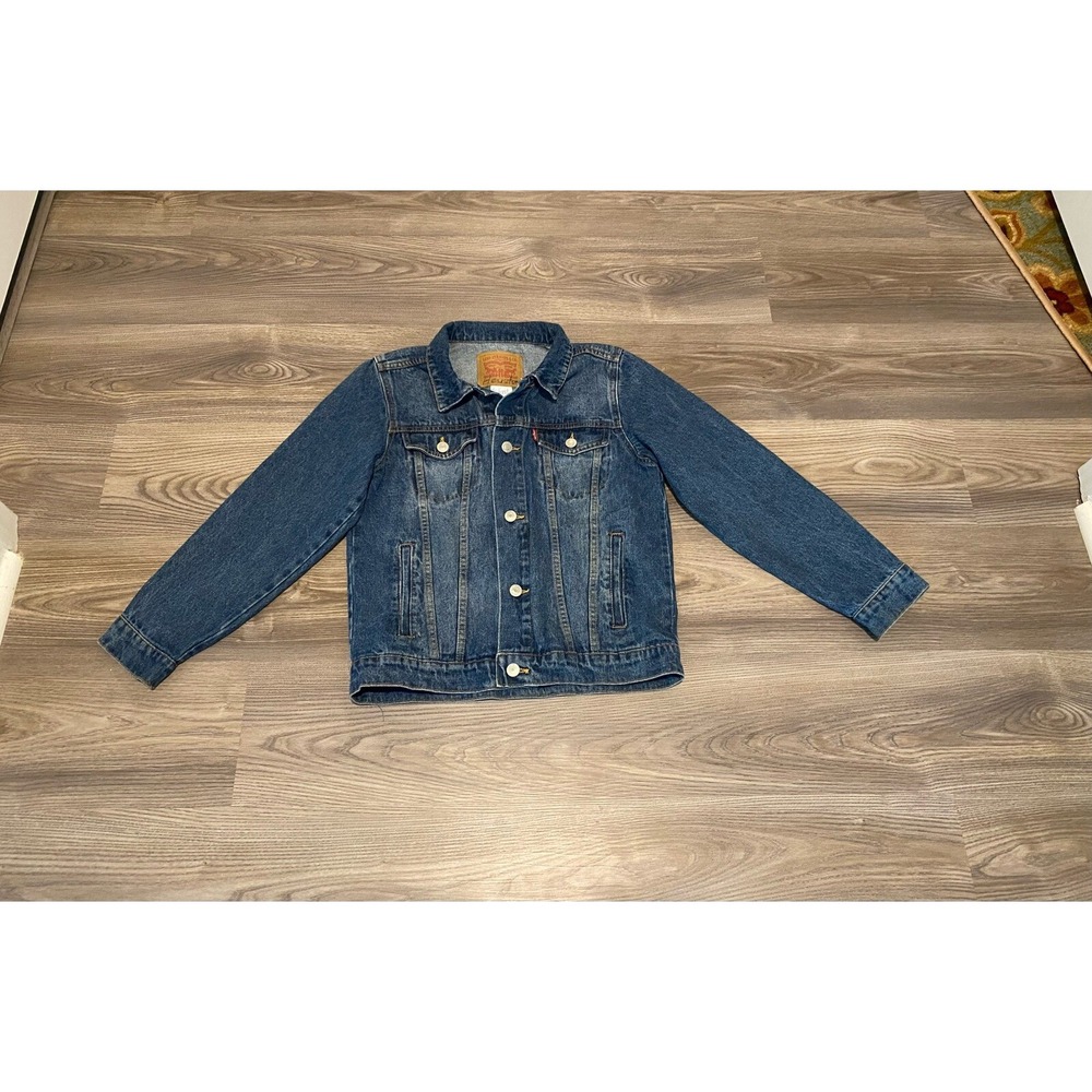 Levi's Trucker Western Denim Jean Jacket Youth Medium Size 10-12 Years Cotton